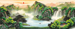 山水国画美景