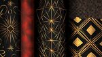 奢华黑金几何图案纹理集合