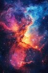 梦幻绚丽的星云宇宙图景