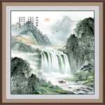 聚宝盆山水画