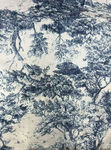 大牌花纹 蓝白 水墨风 树木