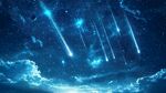 梦幻夜空流星划过美景