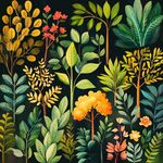 多彩植物插画 展现自然生机