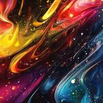 绚丽多彩流体艺术抽象画面