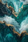梦幻蓝绿金大理石纹理图案