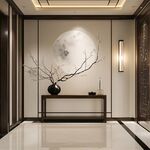 中式玄关 月景装饰显雅致