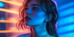霓虹灯下的梦幻少女
