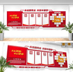 党员活动室党建文化墙