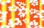 橙底白花图案纹理