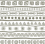 复古几何线条民族风图案元素