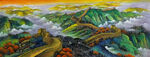 长城国画客厅山水画