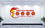 四个意识党建文化墙