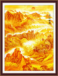 长城办公室挂画万里长城