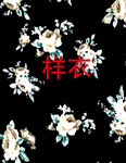 黑色底花卉图案样衣