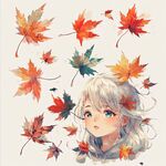 枫叶环绕的梦幻少女