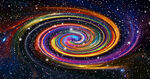 绚丽多彩的宇宙螺旋星系星空
