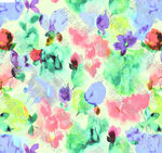 多彩水彩花卉图案