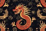 中式龙纹图案精美装饰