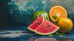 夏日缤纷水果静物组合