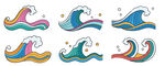 中国风海浪