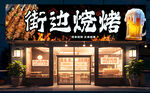 烧烤店招牌 门头