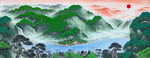 巨幅山水风景画