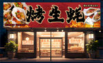 烤生蚝店铺招牌  门头