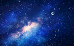 蓝色星空背景图