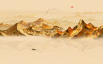 金色山水画