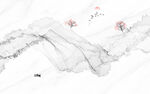 新中式抽象水墨烟雾大理石山水画