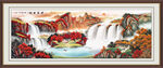 国画鸿运当头办公室山水画 