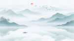 水墨画山水