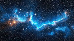 蓝色星空宇宙星空