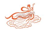 中秋嫦娥玉兔祥云