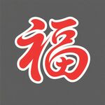 红色福字艺术字体设计