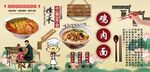 鸡肉面背景墙
