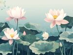 夏日荷花图