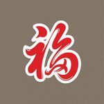 喜庆红色福字图案