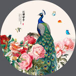 国画孔雀