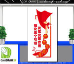 竖版党建引领文化墙