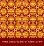 国风唐代联珠团窠对鸟纹锦吉祥纹