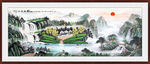 国画山水画 客厅山水背景