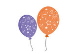 彩色图案气球