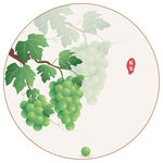 青葡萄矢量插画