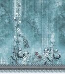 蓝绿色调花卉
