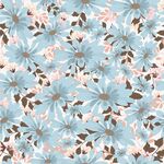 浅蓝色花卉图案背景无缝数码印花