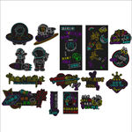 霓虹灯多彩立体装饰图案集合