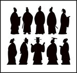 古代官员人物剪影