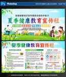 夏季健康教育宣传栏海报