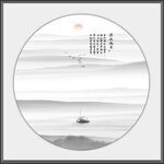 意境水墨山水画